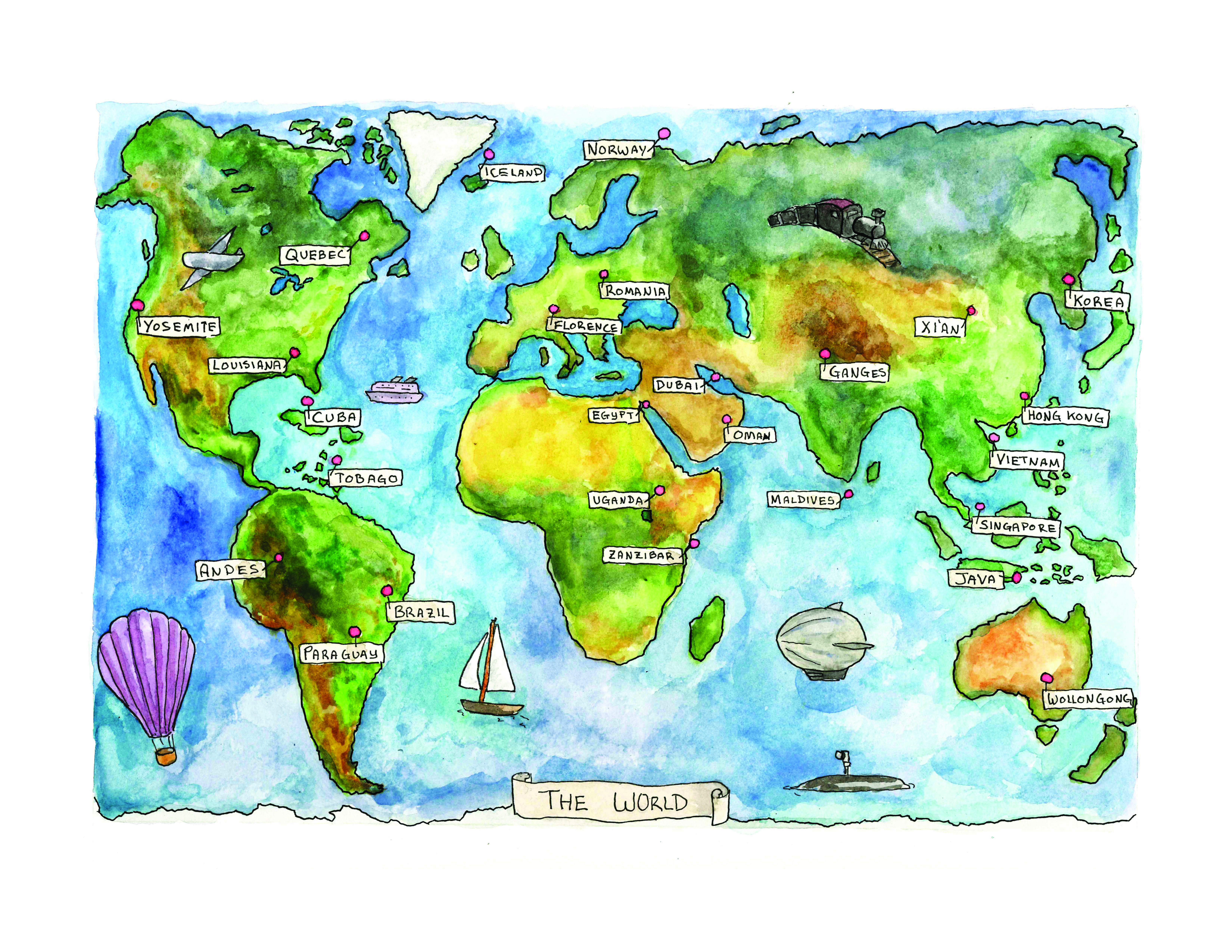 <span>The map of our adventures:</span> 